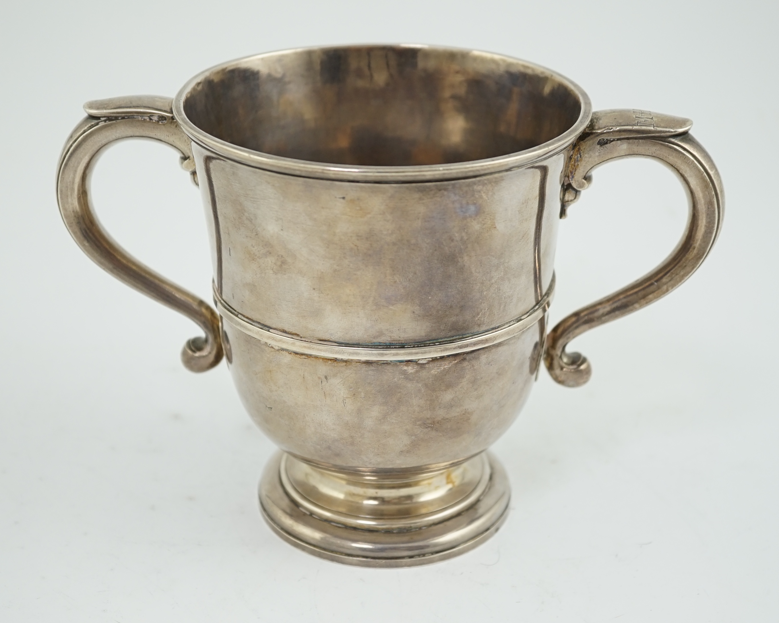 A late George I silver two handled cup, by William Fawdery